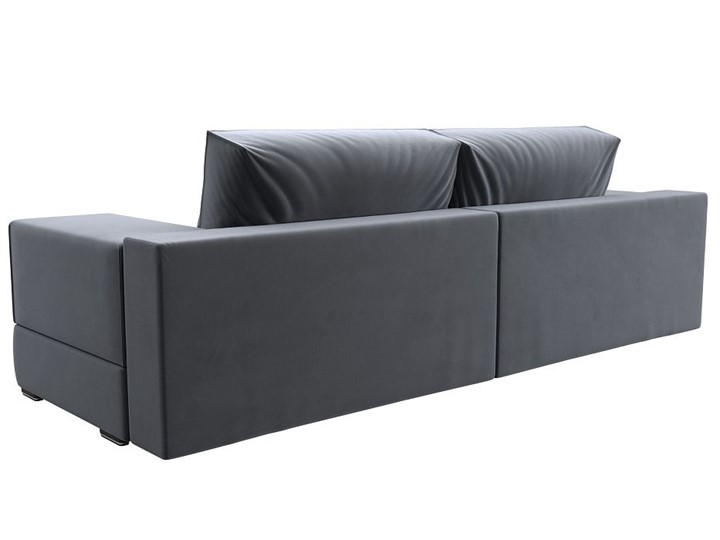 Прямой диван Лига-037, Серый (велюр) в Курске - изображение 4
