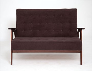 Прямой диван Ретро, двухместный (темный тон / RS32 - коричневый) в Курске - предосмотр 1