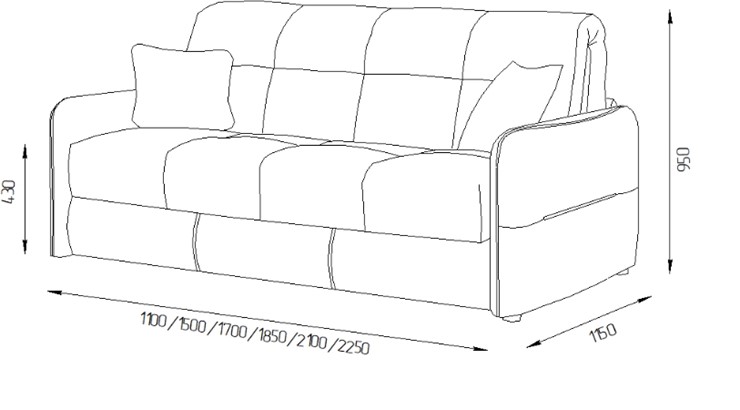 Прямой диван Токио 2 150 (НПБ) в Курске - изображение 6