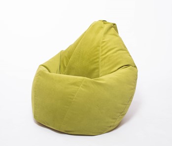 Кресло-мешок Груша малое, велюр однотон, травянное в Курске
