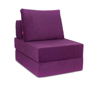 Кресло бескаркасное Окта, велюр фиолетовый в Курске - предосмотр