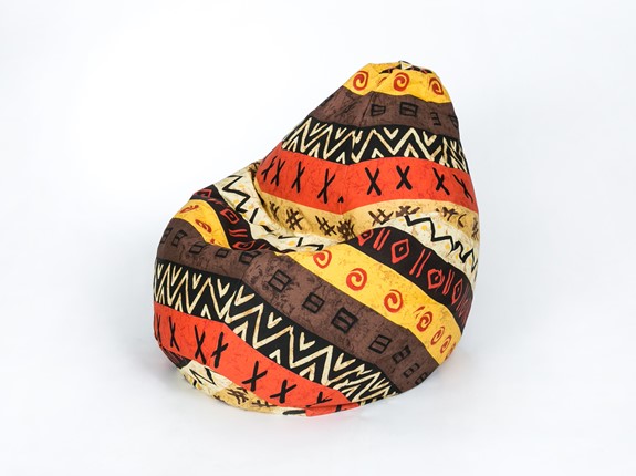 Кресло-мешок Груша среднее, жаккард, африкан в Курске - изображение