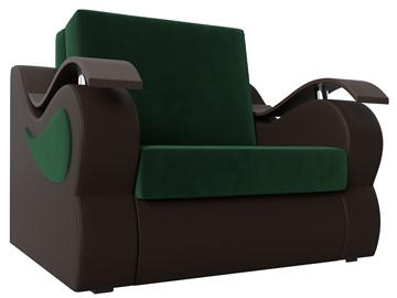 Кресло-кровать Меркурий (60), Зеленый\Коричневый (Велюр\Экокожа) в Курске