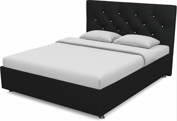Кровать полутороспальная Моника 1400 с основанием (Nitro Black) в Курске
