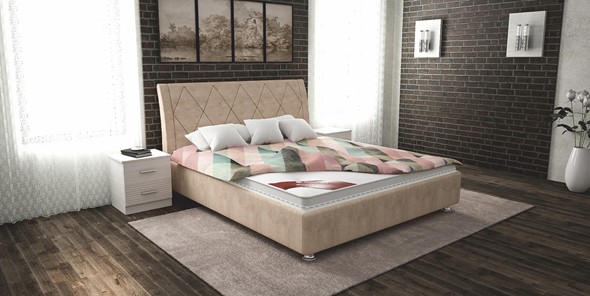 Кровать 1.5-спальная Верона 120х200 (с основанием) в Курске - изображение