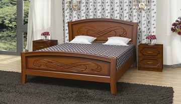 Полутороспальная кровать Карина-16 (Орех) 140х200 в Курске