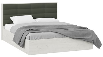 Кровать 2-спальная Агата тип 1 (Дуб крафт белый, Велюр Серый) в Курске