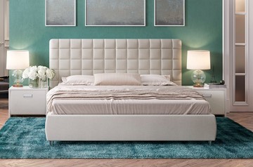 Двуспальная кровать Corso-3 160х200, Искусственная шерсть (Лама Лён) в Курске