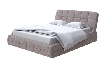 Кровать двуспальная Corso-6 140x200, Рогожка (Levis 25 Светло-коричневый) в Курске