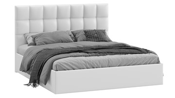 2-спальная кровать Эмбер тип 1 (Экокожа белая) в Курске