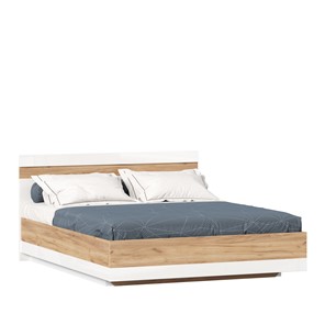 Спальная кровать Фиджи 1600 с подъемным механизмом ЛД 659.078, Дуб золотой/Белый в Курске