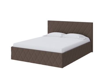 Кровать в спальню Fresco 160х200, Рогожка (Savana Chocolate (шоколад)) в Курске