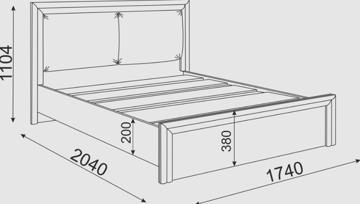 Кровать двуспальная Глэдис М31 (Шимо светлый/Белый текстурный) в Курске - изображение 2