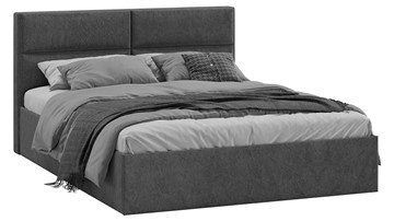 Спальная кровать Глосс Тип 1 (Микровелюр Wellmart Graphite) в Курске