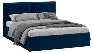 Кровать 2-х спальная Глосс Тип 1 (Велюр Confetti Blue) в Курске