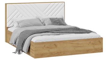 Кровать двуспальная Хилтон Тип 1 (Дуб крафт золотой/Белый) в Курске