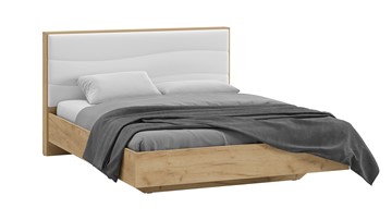 Двуспальная кровать Миранда тип 1 (Дуб крафт золотой/Белый глянец) в Курске