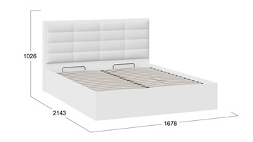 Спальная кровать с подъемным механизмом Агата тип 1 (Белый) в Курске - предосмотр 3
