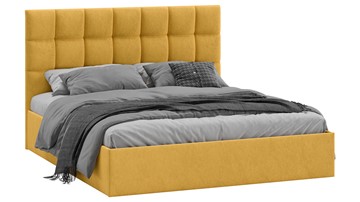 2-спальная кровать с подъемным механизмом Эмбер (Микровелюр Wellmart Yellow) в Курске