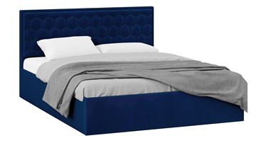 Кровать 2-спальная с подъемным механизмом Порто (Велюр Confetti Blue) без заглушины в Курске