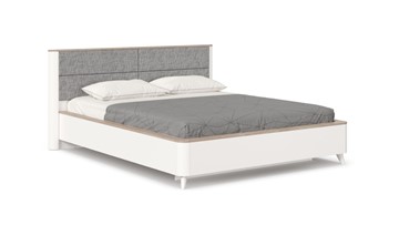 Кровать в спальню Стефания 1600 с кроватным основанием ЛД 413.150, Дуб Маувелла PR/Белый в Курске