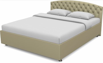 Кровать полутороспальная Пальмира 1400 с основанием (Nitro Сream) в Курске