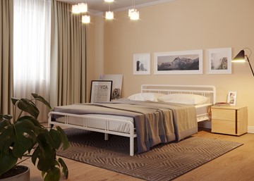 Кровать 2-х спальная Леон, 1600, белый в Курске