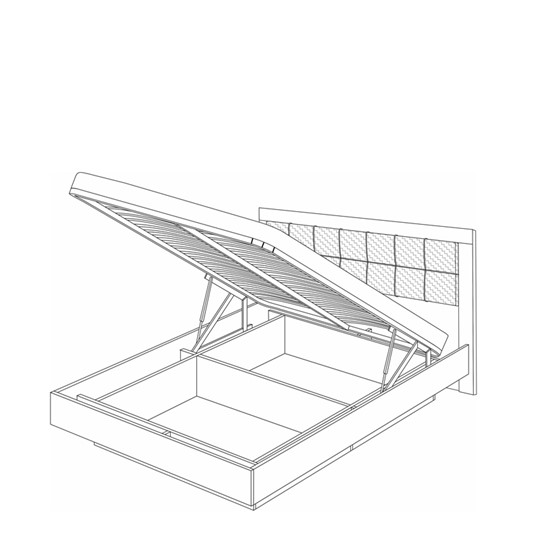 Кровать с подъемным ортопедическим основанием ПАРМА НЕО-5 1800, «ясень анкор светлый» + экокожа «polo белая» в Курске - изображение 1