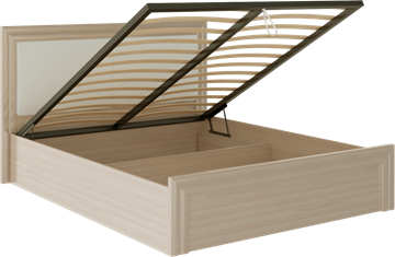 Кровать с механизмом 2-спальная Глэдис М32 (Шимо светлый/Белый текстурный) в Курске - предосмотр 1