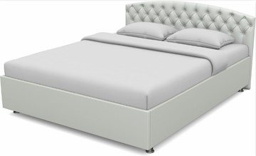 Полутороспальная кровать Пальмира 1400 с основанием (Nitro White) в Курске