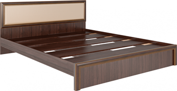 Кровать спальная Беатрис М09 с мягким изголовьем (Орех Гепланкт) в Курске