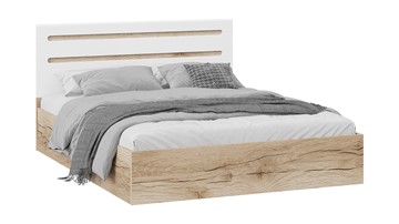 2-спальная кровать с подъемным механизмом Фьюжн ТД-260.01.04 (Дуб Делано, Белый глянец) в Курске
