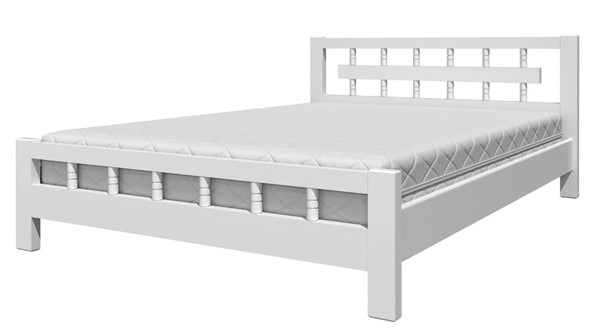 Кровать полуторная Натали-5 (Белый Античный) 140х200 в Курске - изображение