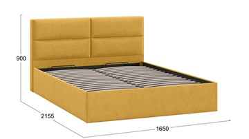 Кровать с механизмом Глосс Тип 1 (Микровелюр Wellmart Yellow) в Курске - предосмотр 1