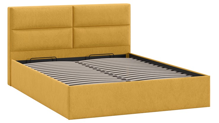 Кровать с механизмом Глосс Тип 1 (Микровелюр Wellmart Yellow) в Курске - изображение 2