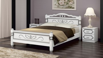 Спальная кровать Карина-5 (Белый Жемчуг) 90х200 в Курске