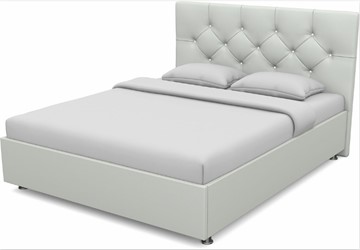 Спальная кровать Моника 1400 с основанием (Nitro White) в Курске