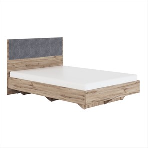 Кровать полутороспальная Николь (мод.1.1) 1,4 серый текстиль, с ортопедическим основанием в Курске