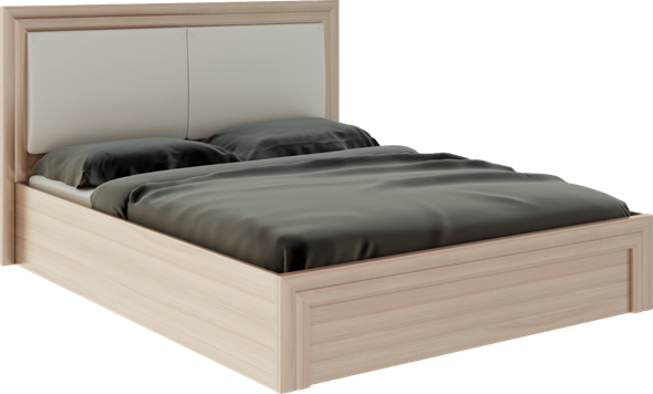 Кровать с механизмом 2-спальная Глэдис М32 (Шимо светлый/Белый текстурный) в Курске - изображение