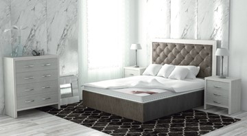Кровать спальная Манхэттен 180х200 (с основанием), с высотой спинки - 140 см в Курске