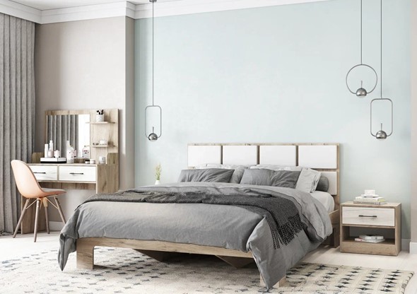 Мебель для спальни Соната №1 Дуб Крафт Серый - Дуб Крафт Белый в Курске - изображение