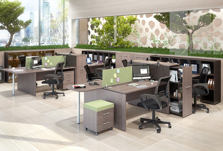 Набор мебели в офис Xten с большим шкафом для документов для 2 сотрудников в Курске - изображение 1