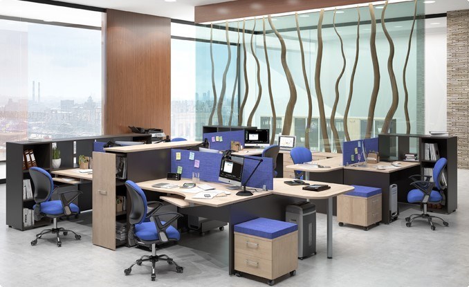 Набор мебели в офис Xten с большим шкафом для документов для 2 сотрудников в Курске - изображение 6