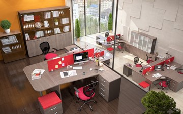 Офисный комплект мебели Xten для двух сотрудников с тумбочками в Курске - предосмотр 3