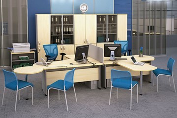 Комплект офисной мебели Boston для 2 сотрудников по работе с клиентами в Курске