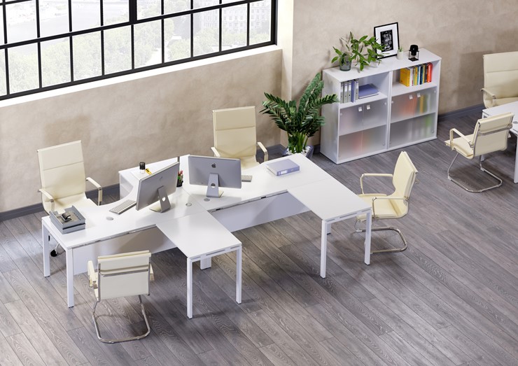 Набор мебели в офис Metal System Style (Белый/Белый) в Курске - изображение