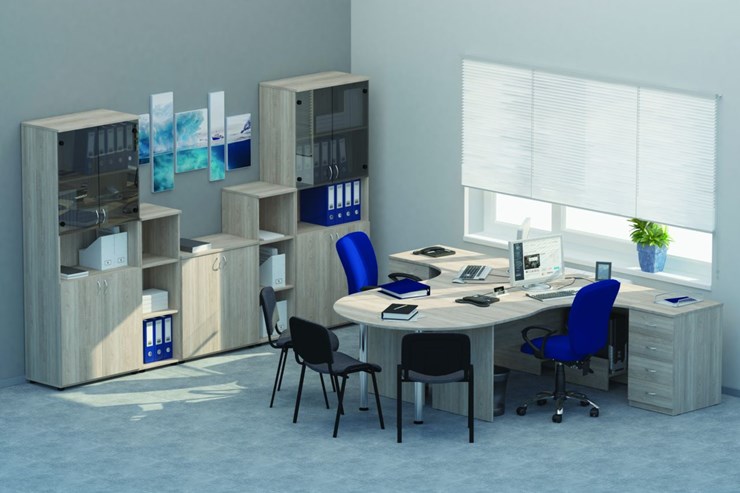 Мебель для персонала Twin для 2 сотрудников с совмещенными столами в Курске - изображение