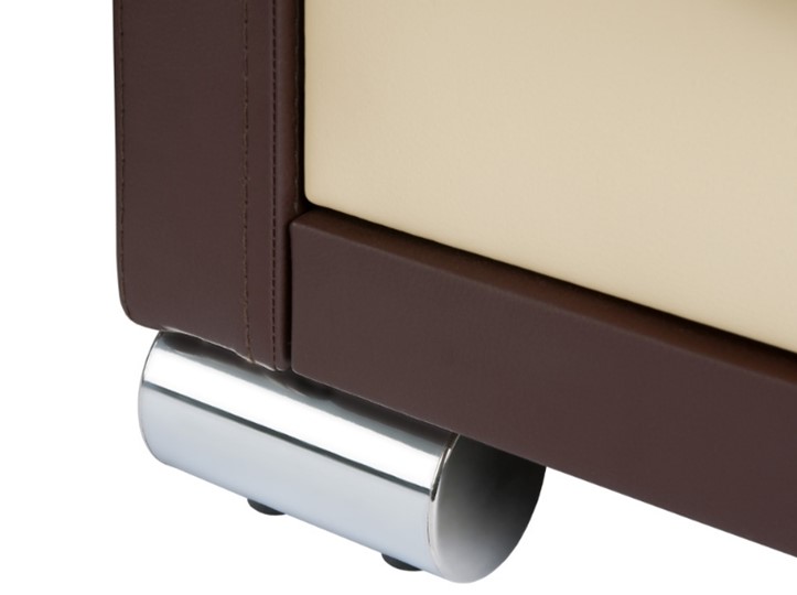 Столик косметический OrmaSoft 2, 4 ящика, левый, экокожа коричневая/кремовая в Курске - изображение 2