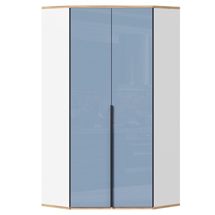 Детский угловой шкаф Урбан 528.060, белый/капри синий в Курске - изображение