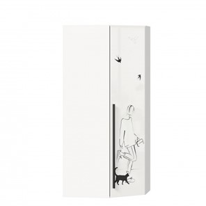 Распашной угловой шкаф Джоли 45 ЛД 535.030, Серый шелк в Курске